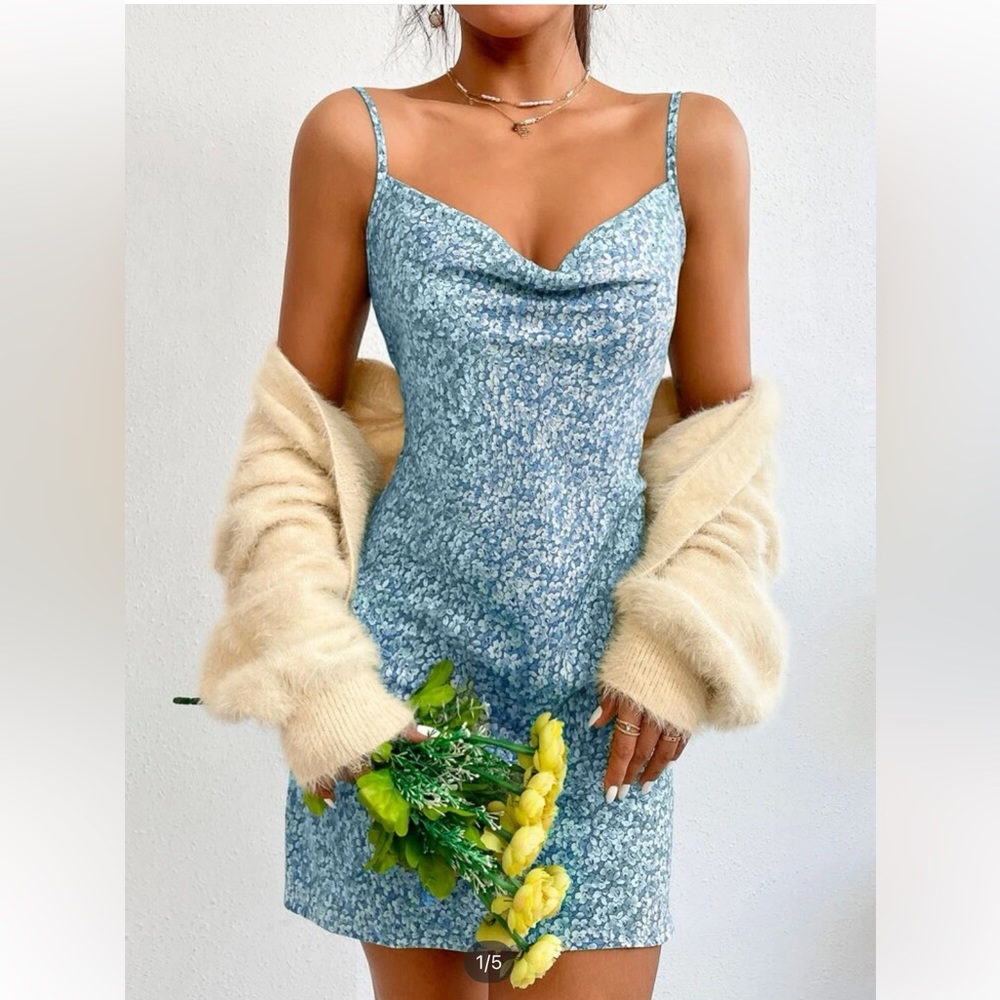 Blue & White Floral Sundress